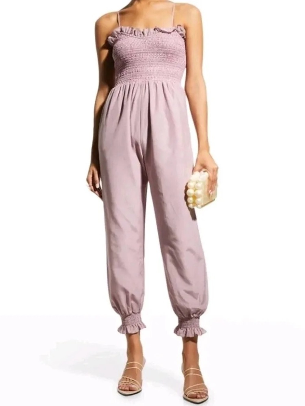 HUNTER BELL Simone smocked jumpsuit - XS